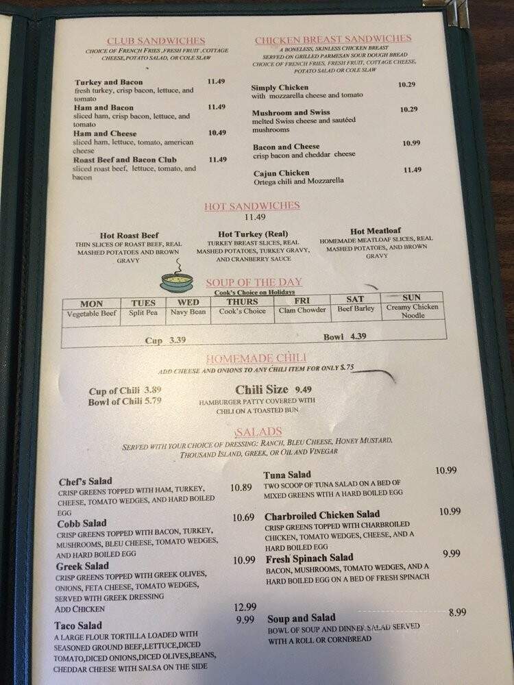 Fallbrook Cafe - Fallbrook, CA menu_pic