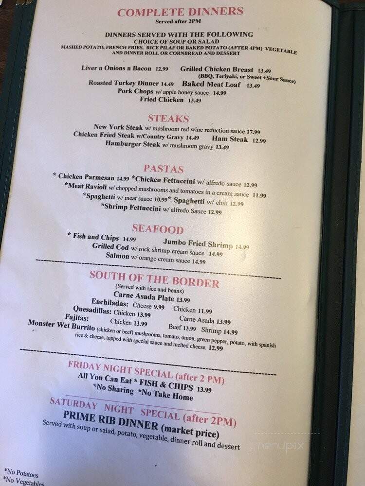 Fallbrook Cafe - Fallbrook, CA menu_pic