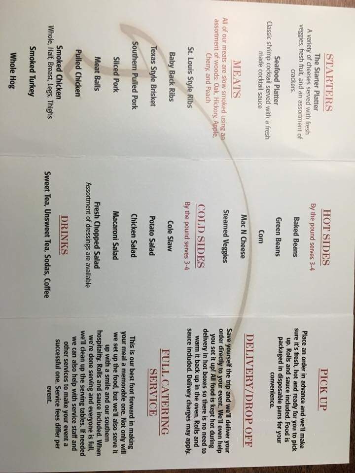 Smokey Oak BBQ - Charlotte Hall, MD menu_pic