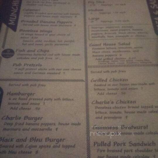 Charlie's - Rochester, NY menu_pic
