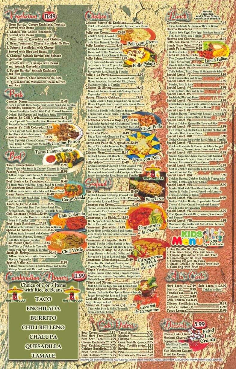 Don Patron - Streetsboro, OH menu_pic