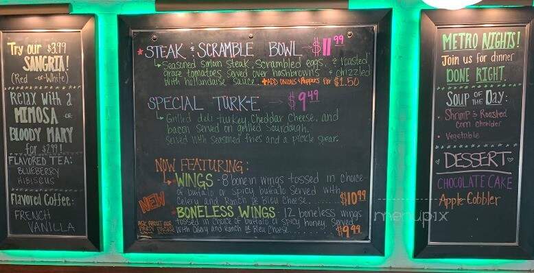 Metro Diner - Raleigh, NC menu_pic