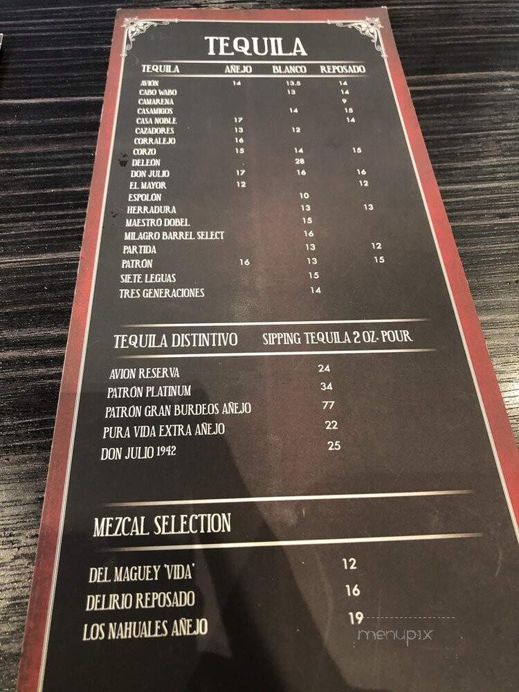 Cadillac Mexican Kitchen & Tequila Bar - Houston, TX menu_pic