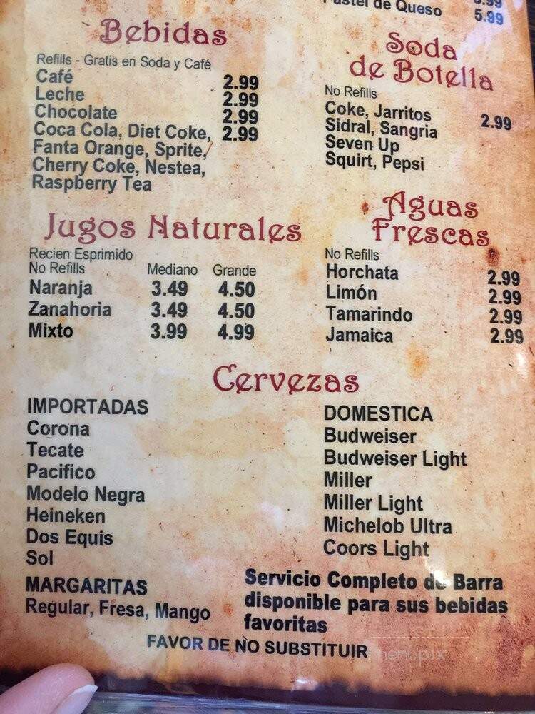 Gloria's Cocina Mexicana - Ontario, CA menu_pic