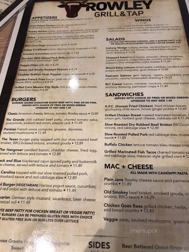 Rowley Grill & Tap - Winchester, CT menu_pic
