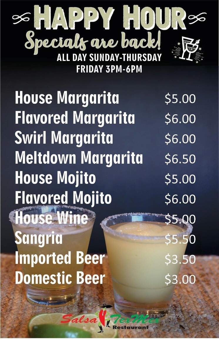 Salsa Tex Mex - Prosper, TX menu_pic