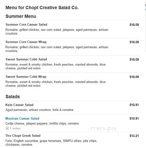 Chopt Creative Salad Co. - New Providence, NJ