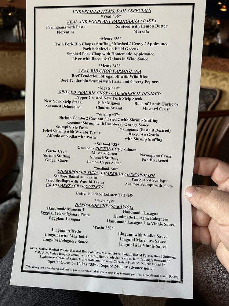 Damenti's - Hazleton, PA menu_pic