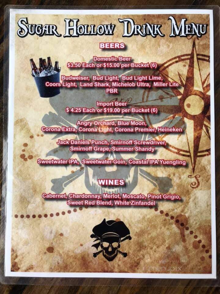 Sugar Hollow Marina - LaFollette, TN menu_pic