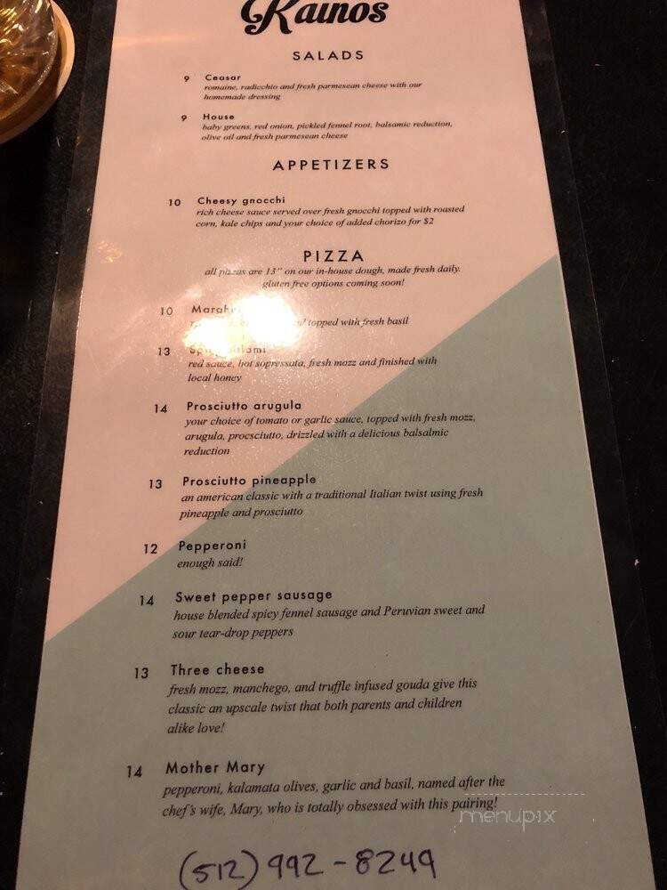 Kainos Coffee & Pizza - The Dalles, OR menu_pic