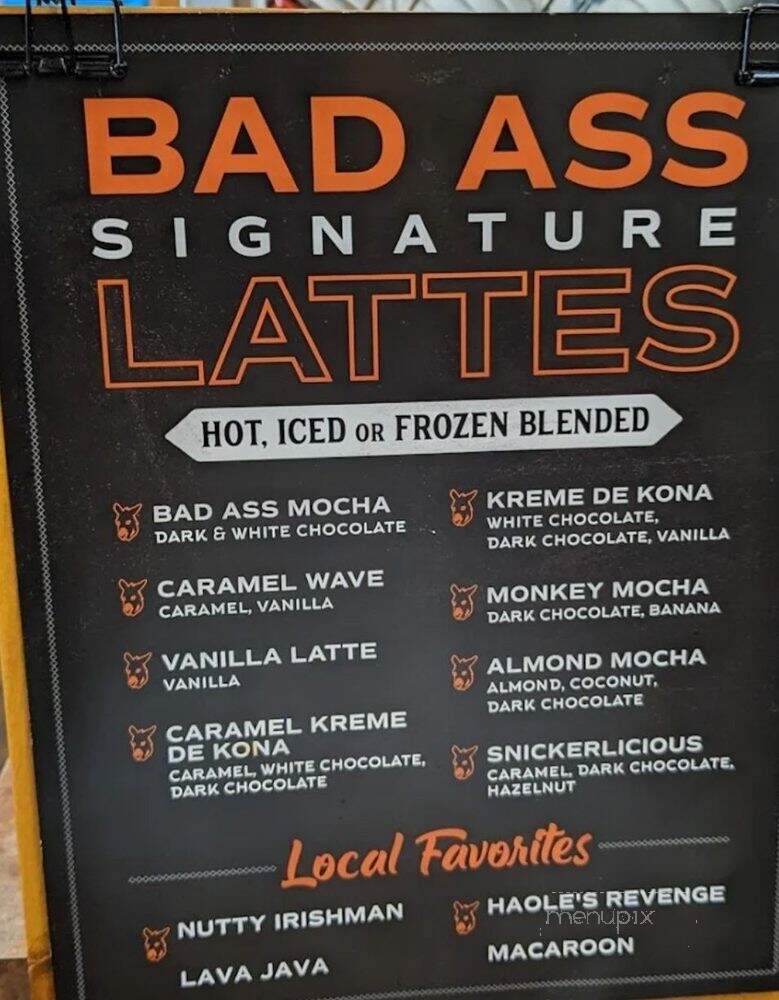 Bad Ass Coffee Of Hawaii - Tolleson, AZ menu_pic