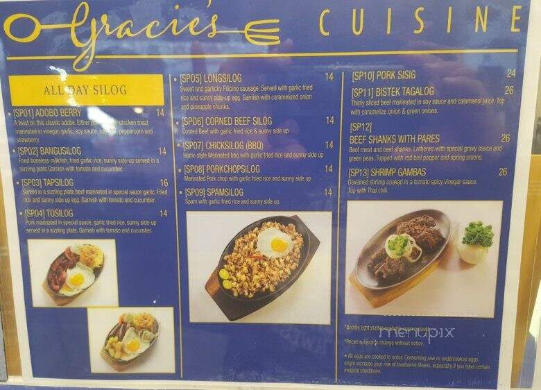 Gracie's Cuisine - Everett, WA menu_pic