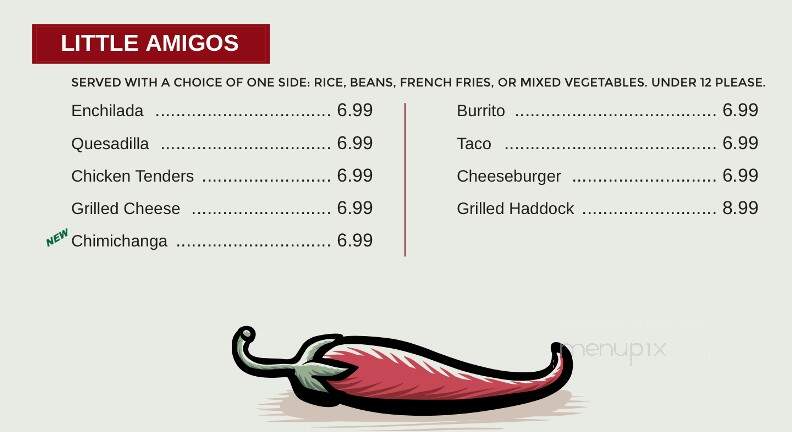 Cinco's Cantina - Epping, NH menu_pic