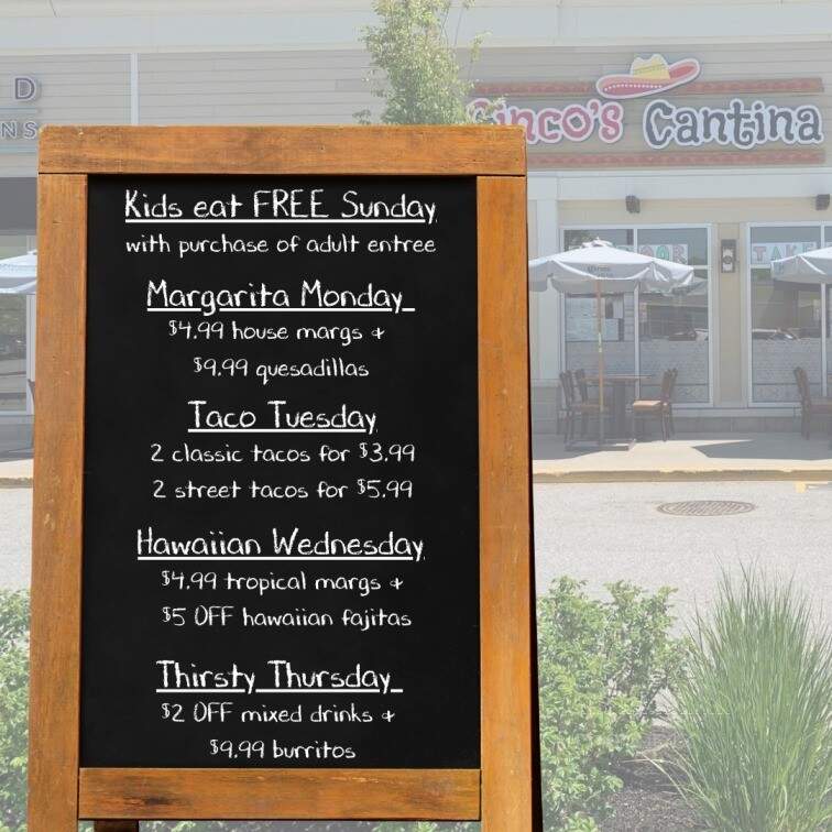 Cinco's Cantina - Epping, NH menu_pic