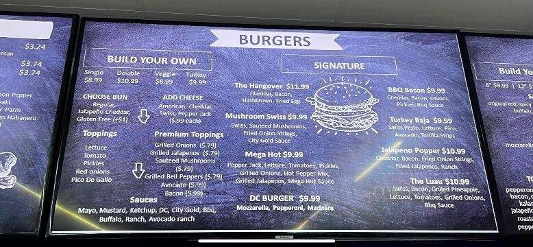 Dough City Pizza +Burgers - Red Oak, TX menu_pic