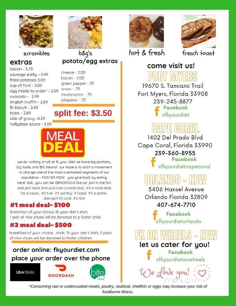 Fk Your Diet - Belle Isle, FL menu_pic