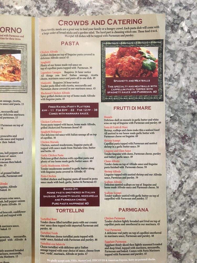 Mangia Italian Restaurant - Huntsville, AL menu_pic