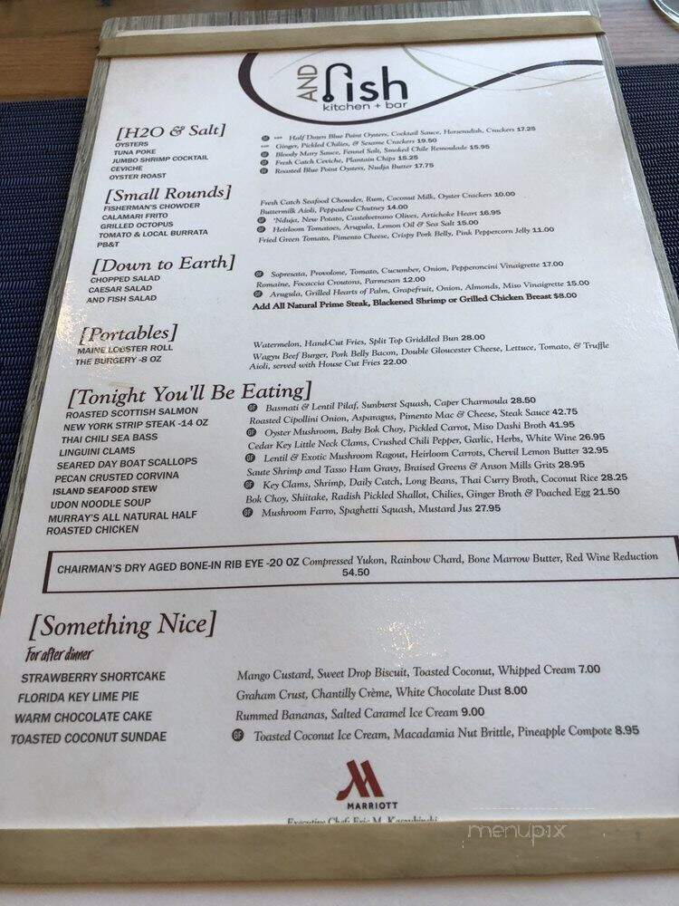 AND Fish Kitchen + Bar - Pompano Beach, FL menu_pic