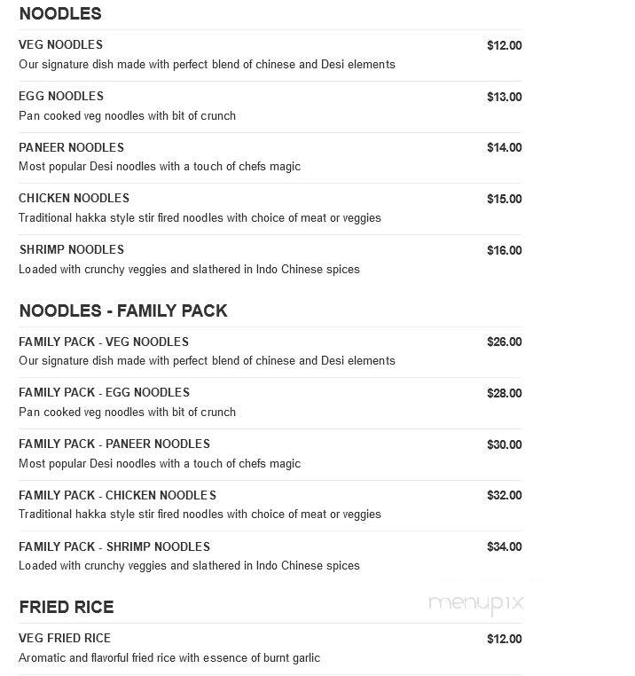 Sitara Indian Cuisine - Carmel, IN menu_pic