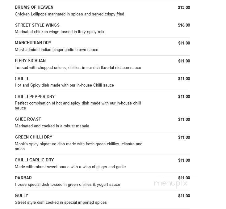 Sitara Indian Cuisine - Carmel, IN menu_pic