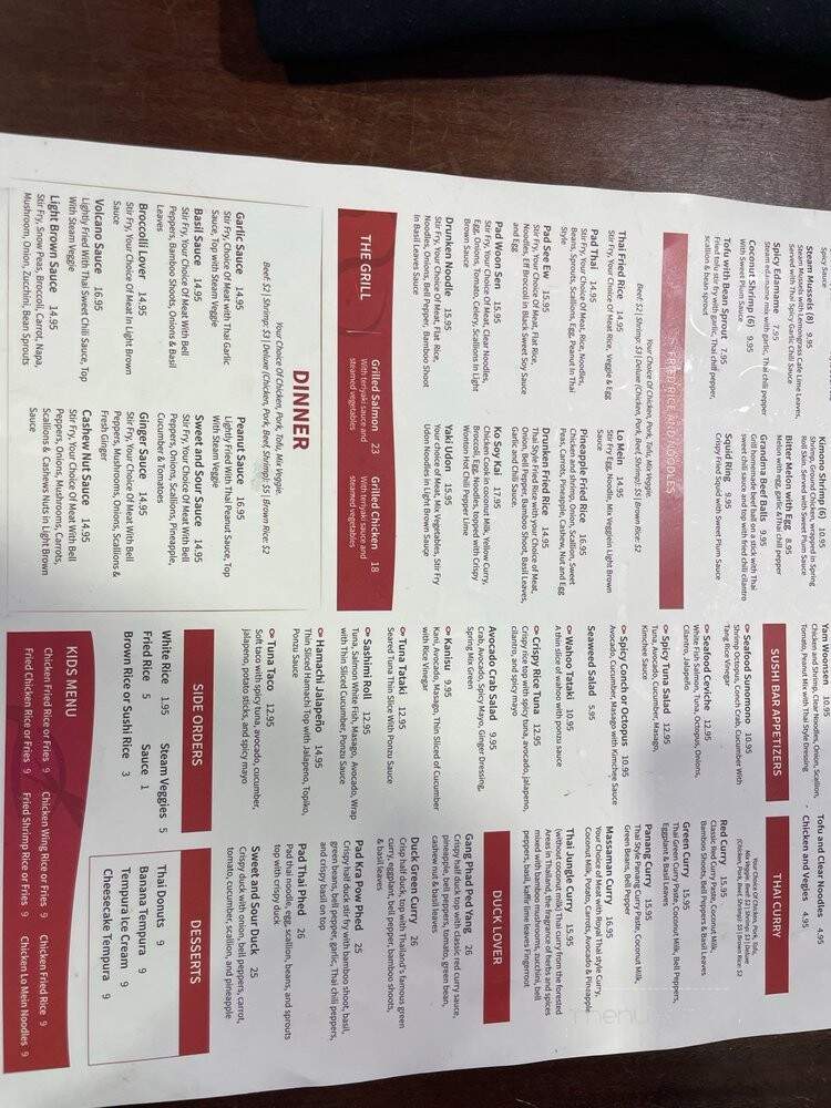 Kub Kao Thai & Sushi - Davie, FL menu_pic