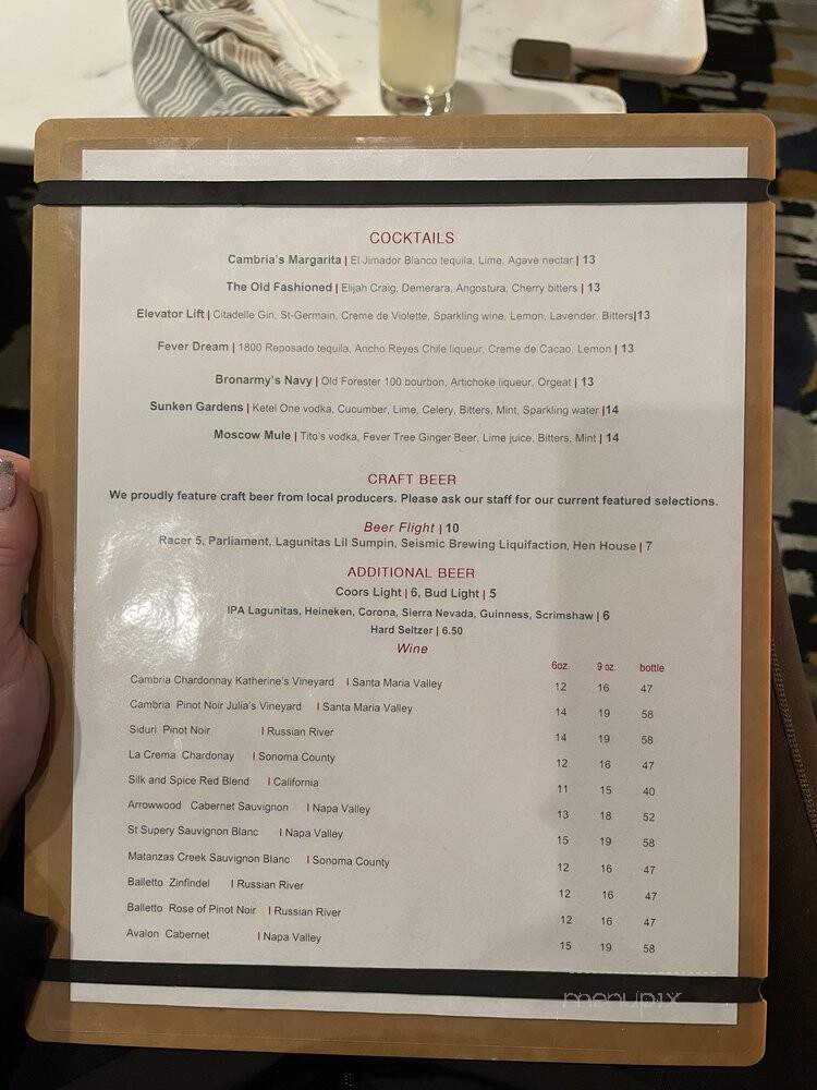 Sam & Mary's Restaurant and Bar - Rohnert Park, CA menu_pic