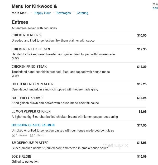 Kirkwood & Table & Tap - Highland, KS menu_pic