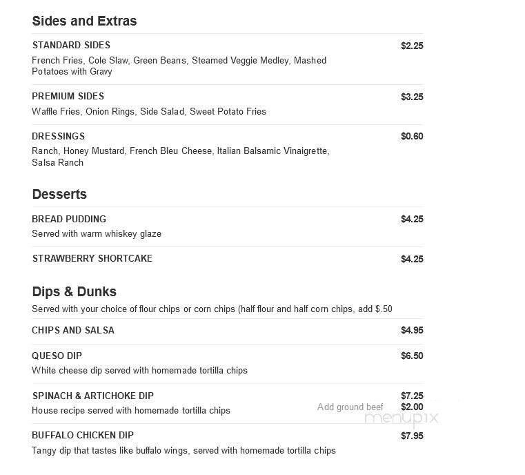 Kirkwood & Table & Tap - Highland, KS menu_pic