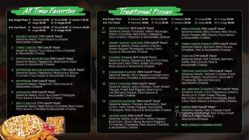 Red Swan Pizza - Winnipeg, MB menu_pic