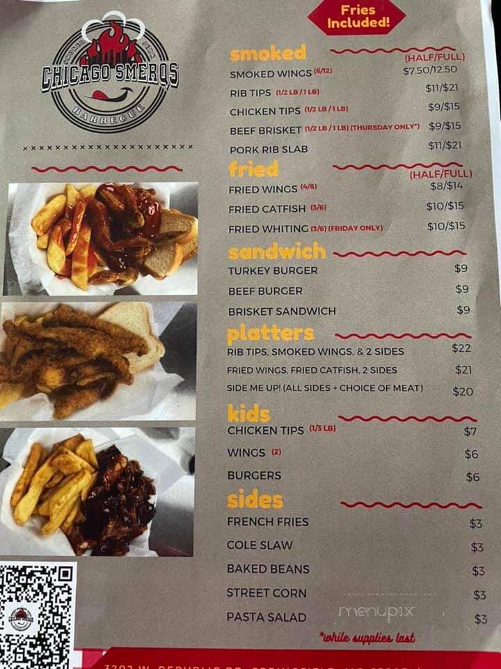 Chicago Smerqs - Springfield, MO menu_pic