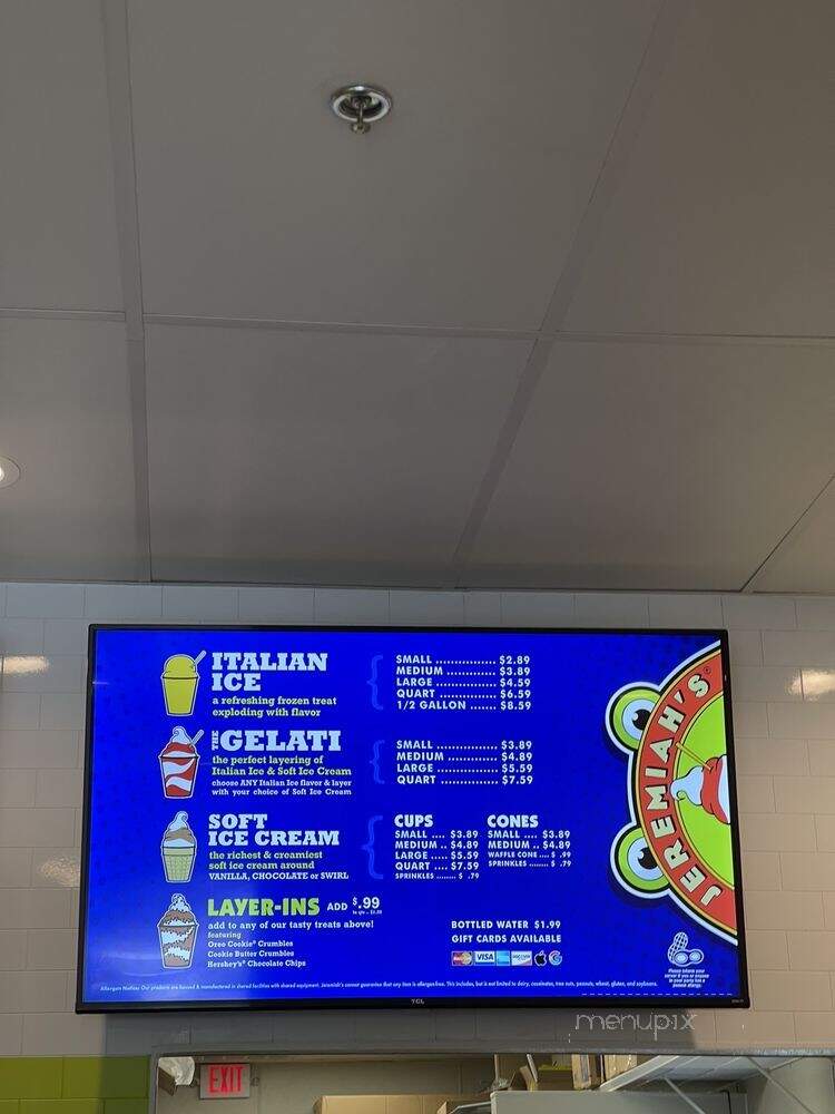 Jeremiah's Italian Ice - Savannah, GA menu_pic