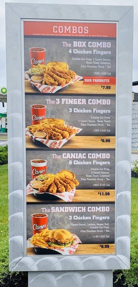 Raising Cane's Chicken Fingers - Chillicothe, OH menu_pic