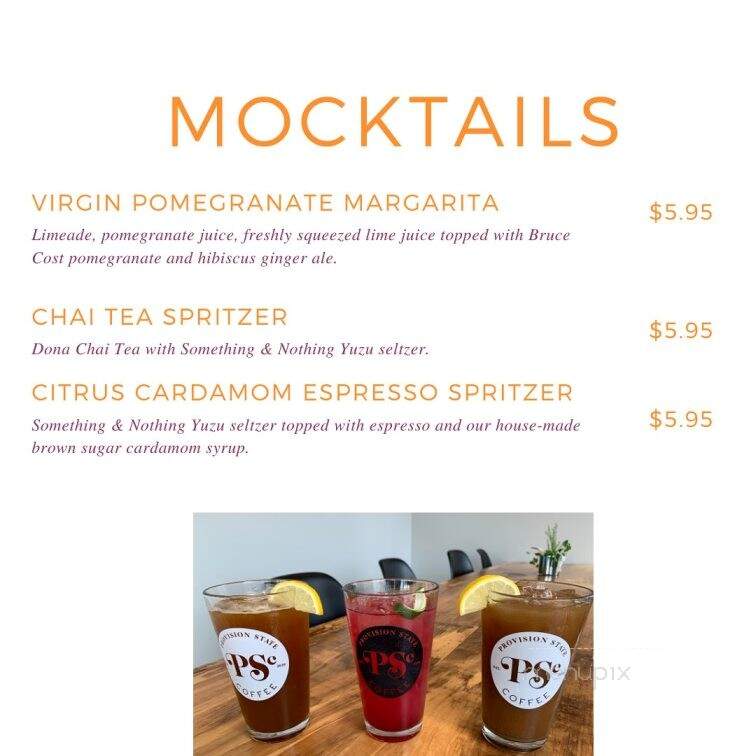 Provision State Coffee - Berlin, CT menu_pic