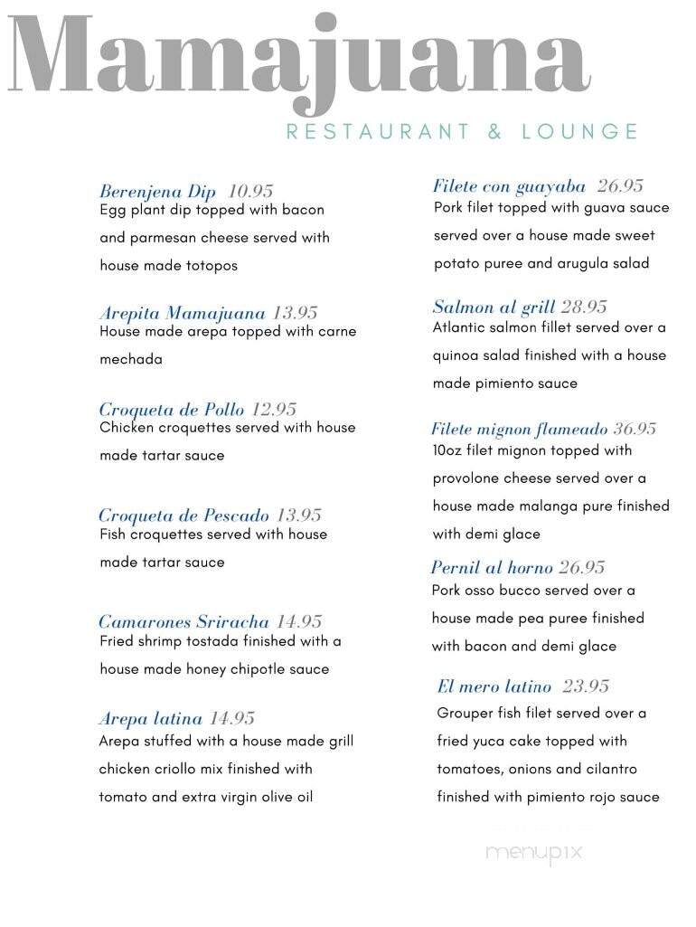 Mamajuana Restaurant Lounge - Lawrence, MA menu_pic