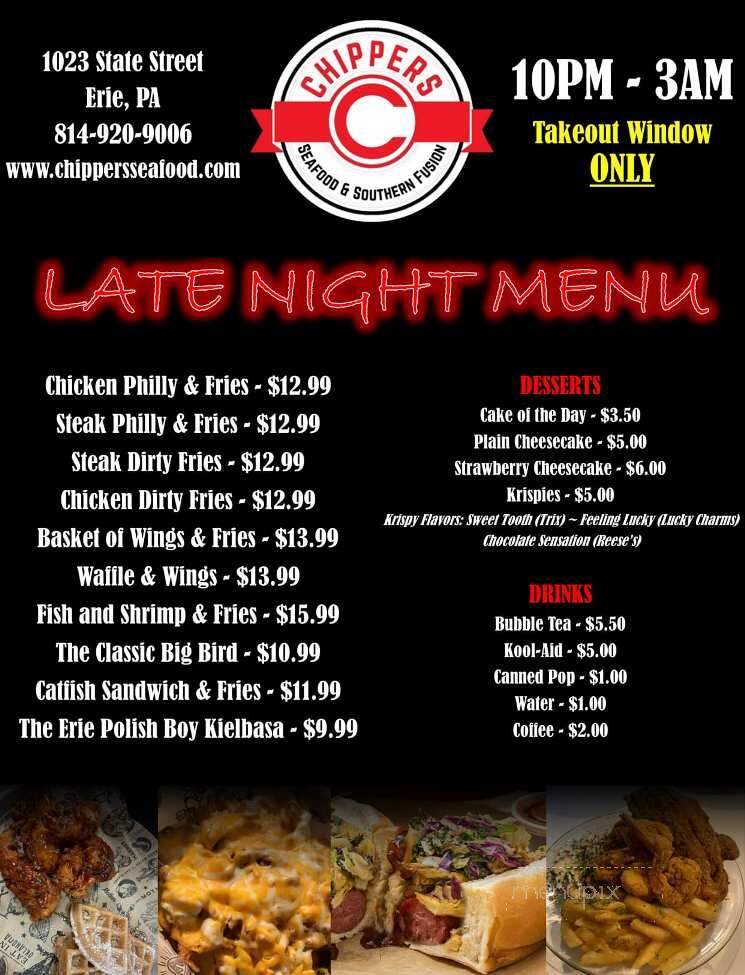 Chippers Seafood & Southern Fusion - Erie, PA menu_pic
