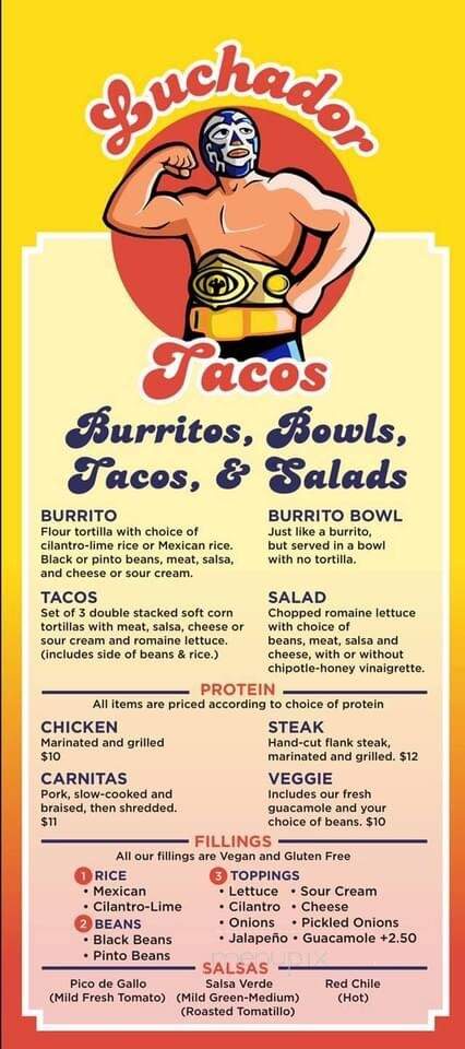 Luchador Tacos - Conway, NH menu_pic