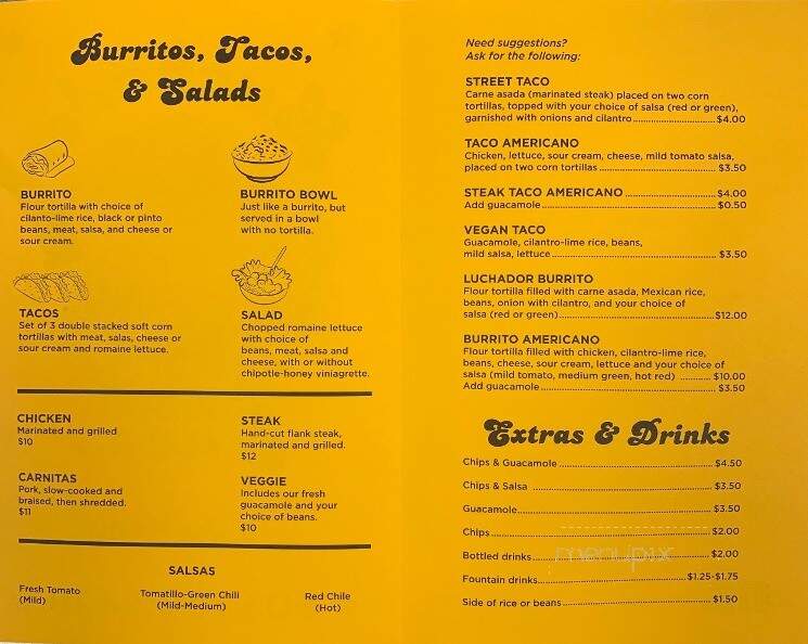 Luchador Tacos - Conway, NH menu_pic
