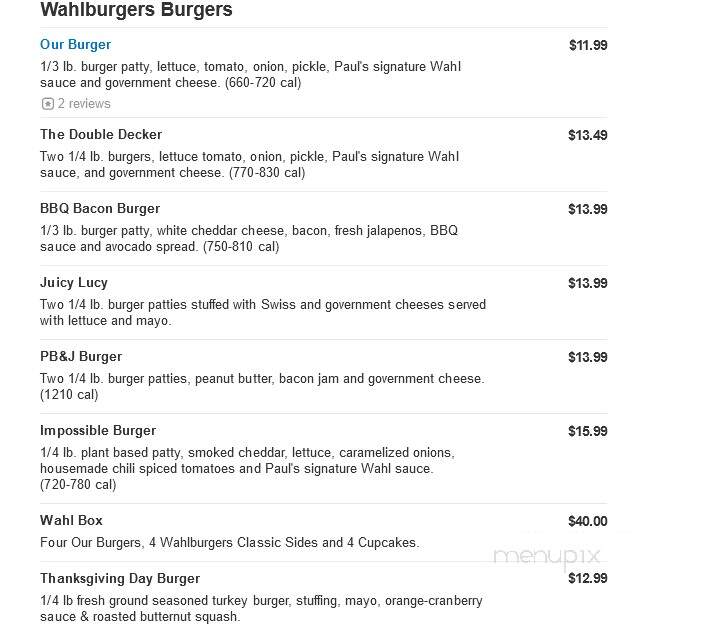 Wahlburgers - Lawrence, KS menu_pic