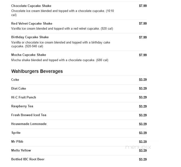 Wahlburgers - Lawrence, KS menu_pic