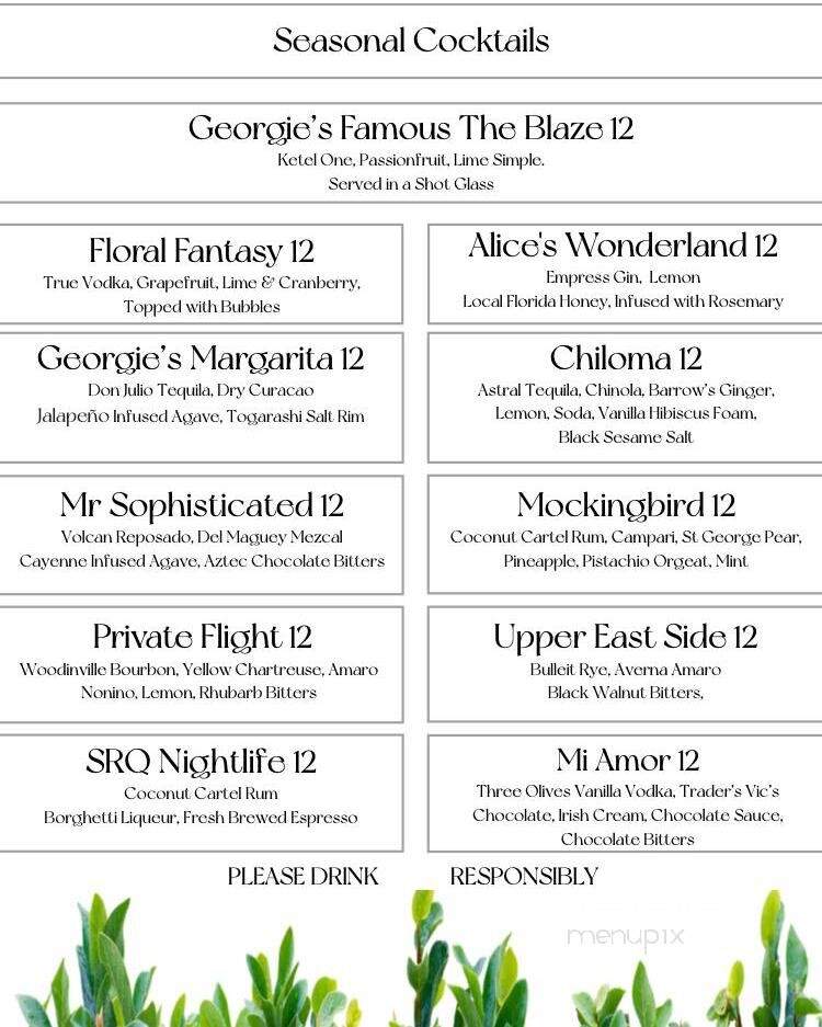 Georgie's Garden Cafe - Sarasota, FL menu_pic