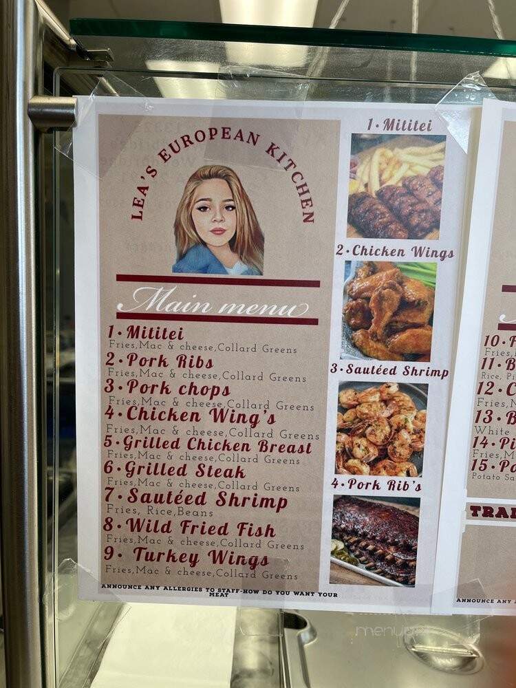 Lea's European Kitchen - Woodbridge, VA menu_pic