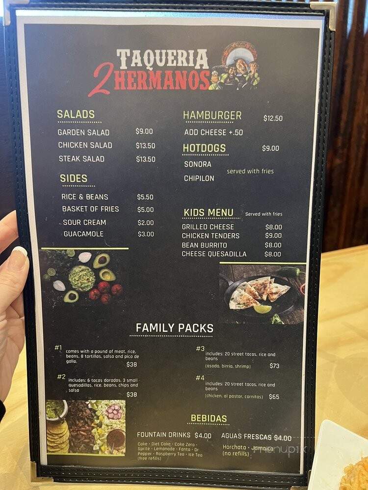 Dos Hermanos - Tucson, AZ menu_pic