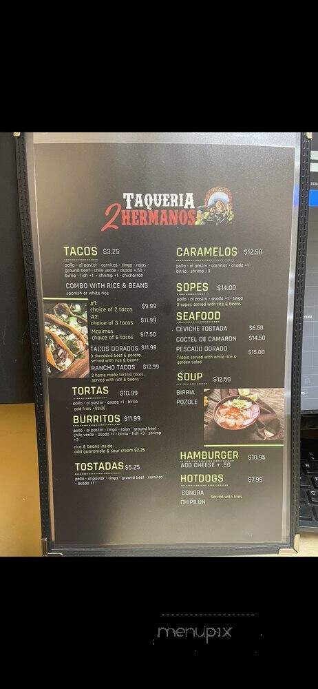 Dos Hermanos - Tucson, AZ menu_pic