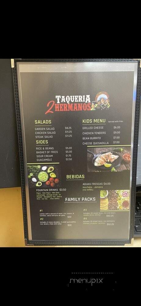 Dos Hermanos - Tucson, AZ menu_pic