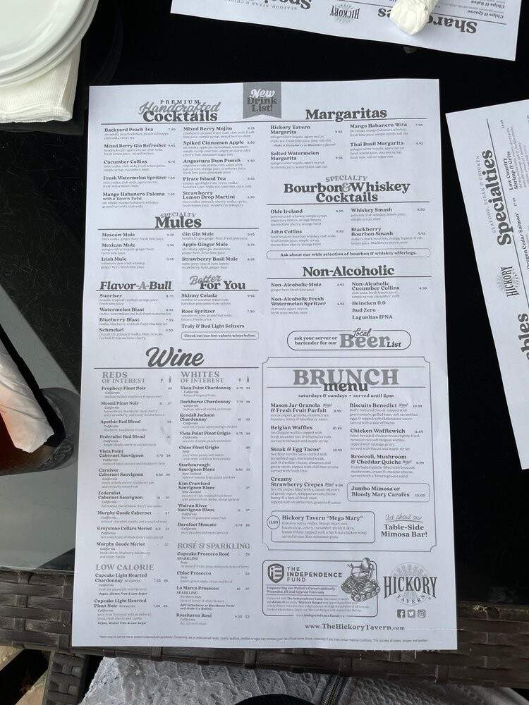 Hickory Tavern - Wesley Chapel, NC menu_pic