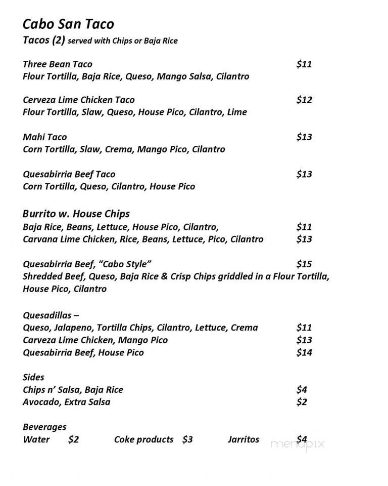Stilt House Brewery - Palm Harbor, FL menu_pic