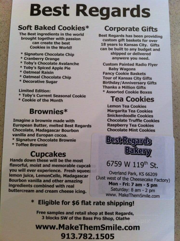 Best Regards Bakery & Cafe - Overland Park, KS