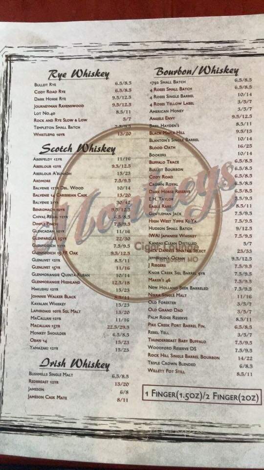 Montrey's Cigar Lounge - Ferguson, MO menu_pic