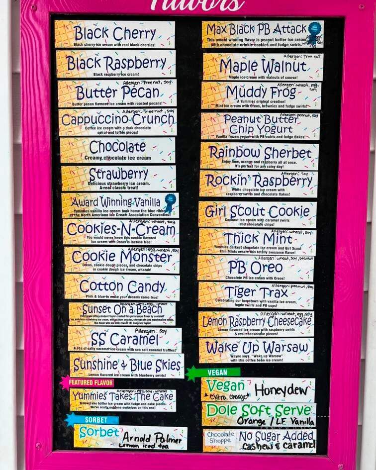 Yummies - Warsaw, NY menu_pic