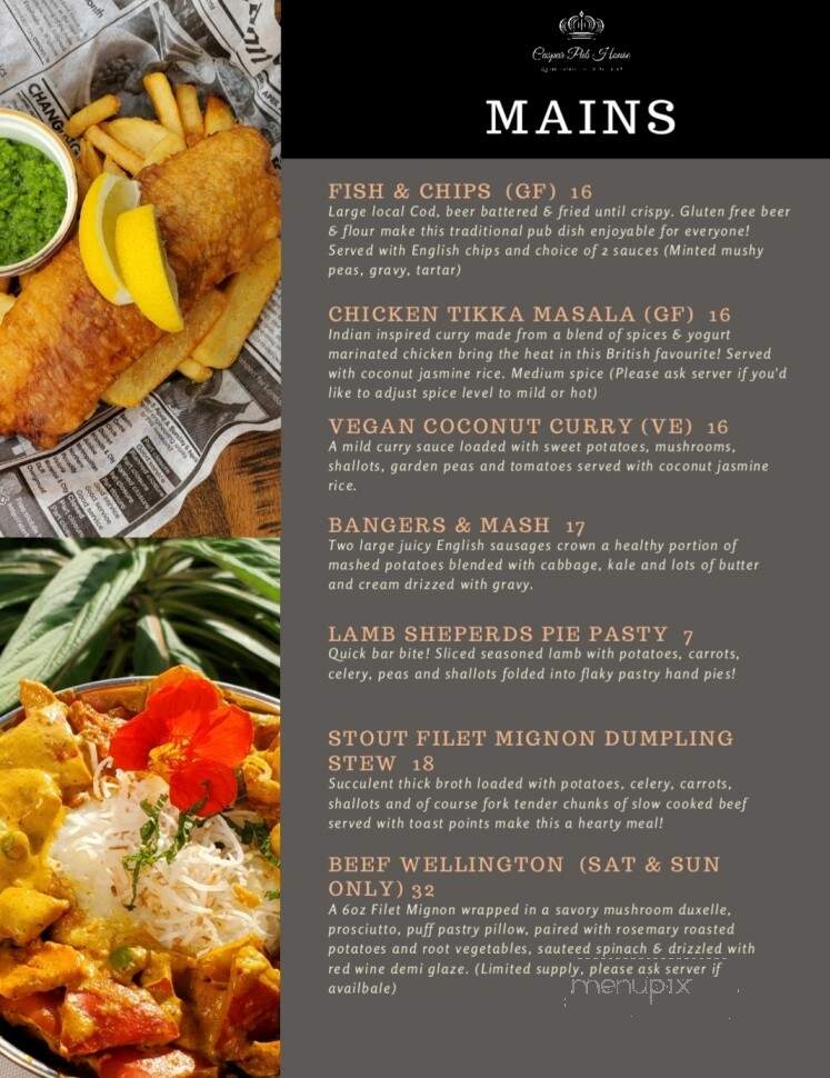 Caspar Inn - Caspar, CA menu_pic